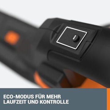WORX WG583E.9 Akku-Laubbläser/Laubsauger 40V(2x20V) - 2 in 1 zum Laub Zusammenkehren & Aufsaugen - 35L Fangsack - ohne Akku und Ladegerät, Schwarz / Orange - 8