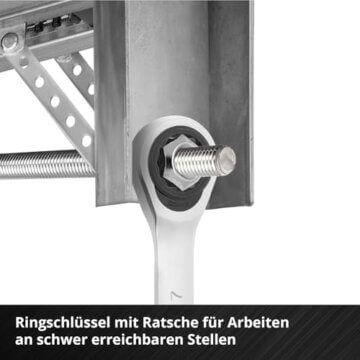 Original Einhell E-CASE 80-tlg. Werkzeugkoffer (Werkzeug-Set im robusten, stapelbaren Kunststoffkoffer als ideale Grundausstattung für den Haushalt, die Werkstatt oder unterwegs) - 7