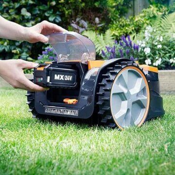 LawnMaster VBRM16 OcuMow™ Mähroboter für geeignet für bis zu 100 qm-Selbstfahrender Rasenmäher Roboter mit MX 24V 4.0Ah Lithium-Ionen Akku Ohne Kabel - 7