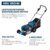 Bosch Professional 18V System Akku-Rasenmäher GRA 18V2-46 (Schnittbreite: 46 cm, 6-stufige Höheneinstellung, 60-Liter-Textil-Grasfangkorb, inkl. 2 x Isolierschlüssel, Mulcher) - 3