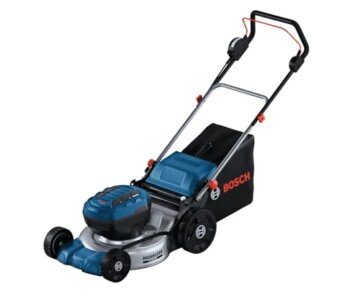 Bosch Professional 18V System Akku-Rasenmäher GRA 18V2-46 (Schnittbreite: 46 cm, 6-stufige Höheneinstellung, 60-Liter-Textil-Grasfangkorb, inkl. 2 x Isolierschlüssel, Mulcher) - 1
