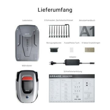 DREAME Intelligent Mähroboter Mower A1, Rasenmäher Roboter, App-Steuerung, OmniSense-Technologie, Intuitives Bereichsmanagement, Intelligente Hindernisvermeidung - 8