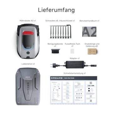 DREAME Mähroboter A2, Auto-Begrenzungseinrichtung,3000 m²,Dual-Fusion-Kartierung, OmniSense-2.0-Hindernisvermeidung, EdgeMaste-Schneidsystem, Leiser Nabenmotor, Steigung bis 26,5°, Smart-App-Steuerung - 8