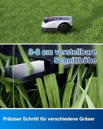 ECOVACS Goat O500 Panorama Mähroboter ohne Begrenzungskabel, 500 m², Auto-Kartierung Rasenmäher Roboter, Setup-frei, LiDAR-unterstützte visuelle Navigation, passiert 0,7m Engstellen, 45% Steigungen - 7