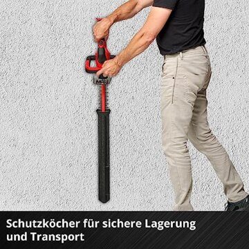 Einhell Akku-Heckenschere GC-CH 18/50 Li Solo Power X-Change (Li-Ion, 18V, Metallgetriebe, Alu-Messerabdeckung, inkl. Köcher, ohne Akku und ohne Ladegerät) - 6