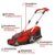 Einhell Akku-Rasenmäher GP-CM 36/450 Kit Power X-Change (36 V, 38 cm Schnittbreite, 450 m², Brushless, Mulchfunktion, 45 L Fangsack, inkl. 2 x 4,0 Ah Akkus + Twincharger) - 3