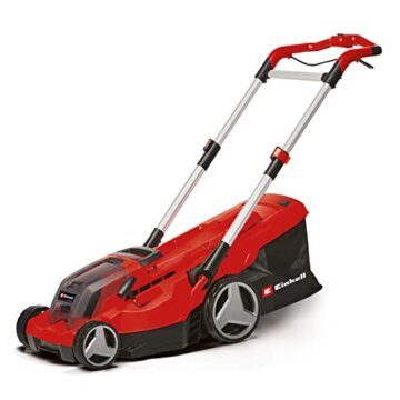Einhell Akku-Rasenmäher GP-CM 36/450 Kit Power X-Change (36 V, 38 cm Schnittbreite, 450 m², Brushless, Mulchfunktion, 45 L Fangsack, inkl. 2 x 4,0 Ah Akkus + Twincharger) - 1