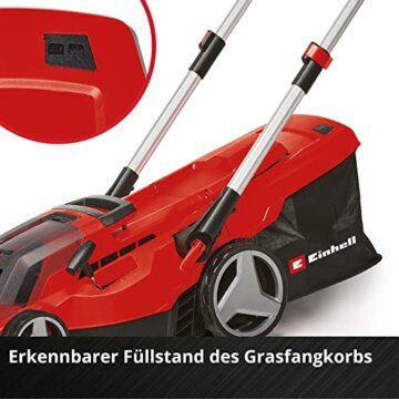 Einhell Akku-Rasenmäher GP-CM 36/450 Kit Power X-Change (36 V, 38 cm Schnittbreite, 450 m², Brushless, Mulchfunktion, 45 L Fangsack, inkl. 2 x 4,0 Ah Akkus + Twincharger) - 9