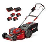 Einhell Akku-Rasenmäher GP-CM 36/52 S Li BL Kit Power X-Change (36 V, 52 cm Schnittbreite, bis 1200 m², Brushless, 65 L Fangkorb, Radantrieb, inkl. 4x 5,2 Ah + 2x Twincharger) - 1