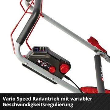 Einhell Akku-Rasenmäher GP-CM 36/52 S Li BL Kit Power X-Change (36 V, 52 cm Schnittbreite, bis 1200 m², Brushless, 65 L Fangkorb, Radantrieb, inkl. 4x 5,2 Ah + 2x Twincharger) - 7