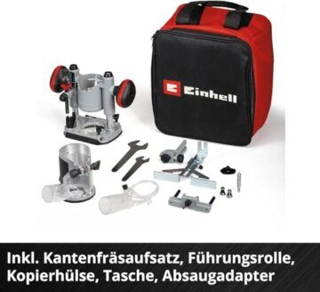 Einhell Professional Akku-Oberfräsen-Kantenfräsen-Set TP-RO 18 Set Li BL-Solo Power X-Change (18 V, Brushless, Frästiefen-Feineinstellung, inkl Zubehör+Tasche, ohne Akku) - 7