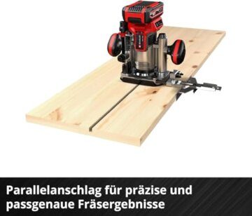 Einhell Professional Akku-Oberfräsen-Kantenfräsen-Set TP-RO 18 Set Li BL-Solo Power X-Change (18 V, Brushless, Frästiefen-Feineinstellung, inkl Zubehör+Tasche, ohne Akku) - 9