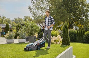 Gardena Elektro-Rasenmäher PowerMax 37/1800 G2: Mäher bis 500 m², 1800 W Leistung, 37 cm Schnittbreite, 45 l Fangvolumen, 35 bis 65 mm Schnitthöhe, ErgoTec Plus Griff, zusammenklappbar (14637-20) - 6