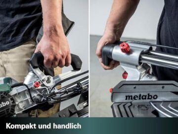 Metabo Kapp- und Gehrungssäge KGS 254 M – 613254000 – Mit Precision Cut Line, 254 mm Sägeblatt und Zugfunktion – 2 m Kabellänge - 6
