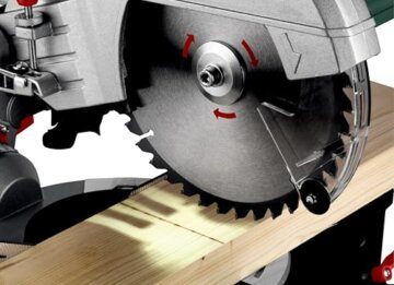 Metabo Kapp- und Gehrungssäge KGS 254 M – 613254000 – Mit Precision Cut Line, 254 mm Sägeblatt und Zugfunktion – 2 m Kabellänge - 9