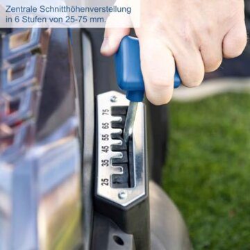 Scheppach Akku-Rasenmäher BC-MP430-X 20V Brushless Akkumäher | 43cm Schnittbreite | für 600-700 m2 | Schnitthöhenverstellung von 25–75mm | 50L Korb | 20V-IXES-Serie | mit 2x 4Ah Akku & Doppelladegerät - 5