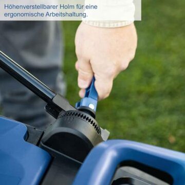 Scheppach Akku-Rasenmäher BC-MP430-X 20V Brushless Akkumäher | 43cm Schnittbreite | für 600-700 m2 | Schnitthöhenverstellung von 25–75mm | 50L Korb | 20V-IXES-Serie | mit 2x 4Ah Akku & Doppelladegerät - 8