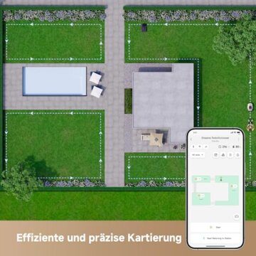DREAME Intelligenter Mähroboter A1 Pro, Drahtloser Umfang Mähroboter, 2000m², App-Steuerung, OmniSense™ Technologie, Intuitive Zonenverwaltung, Intelligente Hindernisvermeidung, Offroad-Reifen - 3
