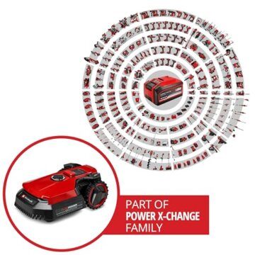 Einhell Mähroboter FREELEXO 500 Power X-Change (18 V, App-Steuerung, IPX5, Over-The-Air Updates via Wi-Fi, inkl. Installationsequipment für 500 m² + 2,5 Ah Plus Akku) - 2