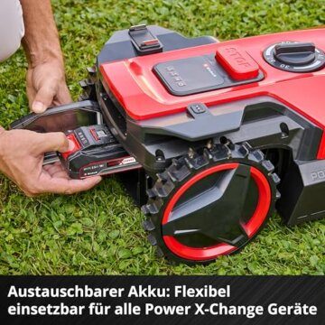 Einhell Mähroboter FREELEXO 500 Power X-Change (18 V, App-Steuerung, IPX5, Over-The-Air Updates via Wi-Fi, inkl. Installationsequipment für 500 m² + 2,5 Ah Plus Akku) - 4