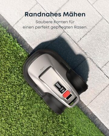 eufy E15 Mähroboter ohne Begrenzungskabel, Keine Signalausfälle, Kein RTK, TrueVision Technologie, Smart-Navigation, Garten bis 800m², Präzisionsrandschnitt, Hindernisvermeidung, App-Steuerung - 7