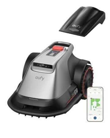 eufy E18 Mähroboter ohne Begrenzungskabel, Keine Signalausfälle, Kein RTK, TrueVision Technologie, GNSS System, Garten bis 1200m², Präzisionsrandschnitt, Hindernisvermeidung, App-Steuerung - 1