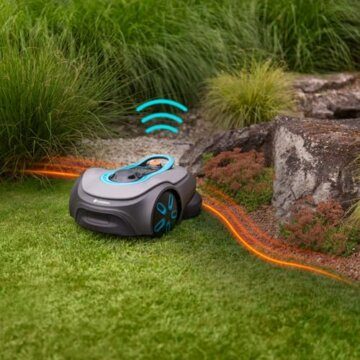 Gardena smart SILENO Free Set 1100 m² Mähroboter, kabellos, für Rasenflächen bis 1.100 m², LONA Intelligence, ohne Begrenzungskabel, leiser Betrieb, intelligenter Mäher mit App Steuerung (19926-47) - 2
