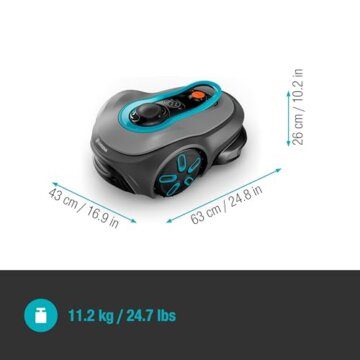 Gardena smart SILENO Free Set 1200 m² kabelloser Mähroboter: LONA Intelligence, Trim-to-Edge, ohne Begrenzungskabel, leiser Betrieb, intelligenter Mäher, App Steuerung (19923-20) - 2