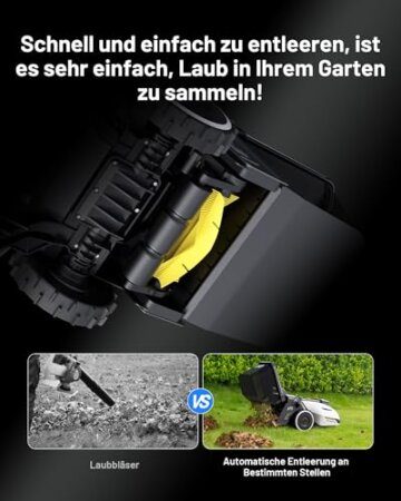 MAMMOTION YUKA 2000 Mähroboter mit Kehrmaschine, NetRTK+Vision, Keine RTK-Antenne erforderlich, Auto-Kartierung, Empf. 2000m², Max. 2800m², mit 4G-Modul, 80% Steigung - 8