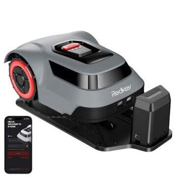 Redkey MGC500 Mähroboter Rasenmäher Roboter - Akku Rasenroboter Kabelbruch Finden Intelligente Schneidenhöhe APP Steuerung Rasenmäherroboter für Gärten bis 500M² Steigleistung 45% Automatisch Leise - 1