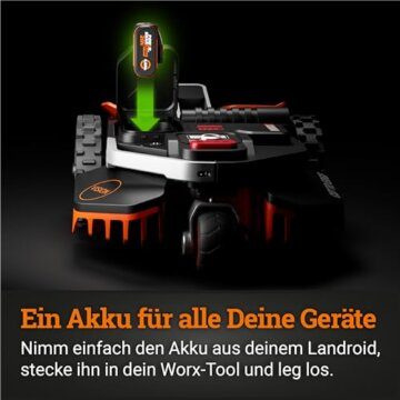 WORX Landroid Vision L1600 Mähroboter WR216E.1 für Gärten bis 1600m², AI Rasenmäher Roboter ohne Begrenzungskabel (WLAN & Bluetooth, aktive Hindernisvermeidung mit KI-Technologie, Igelschutz) - 8