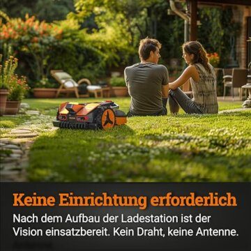WORX Landroid Vision L1600 Mähroboter WR216E.1 für Gärten bis 1600m², AI Rasenmäher Roboter ohne Begrenzungskabel (WLAN & Bluetooth, aktive Hindernisvermeidung mit KI-Technologie, Igelschutz) - 2