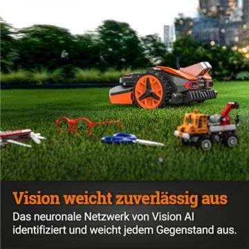 WORX Landroid Vision L1600 Mähroboter WR216E.1 für Gärten bis 1600m², AI Rasenmäher Roboter ohne Begrenzungskabel (WLAN & Bluetooth, aktive Hindernisvermeidung mit KI-Technologie, Igelschutz) - 3