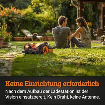 WORX Landroid Vision M550 Mähroboter WR205E für Gärten bis 550m², AI Rasenmäher Roboter ohne Begrenzungskabel (WLAN & Bluetooth, aktive Hindernisvermeidung mit KI-Technologie, Igelschutz) - 2