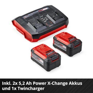 Einhell Akku-Rasenmäher RASARRO 36/42 Kit Power X-Change (36V, 42 cm Schnittbreite, bis 725 m², Brushless, 50L Fangkorb, Mulchfunktion, inkl. 2x 5,2Ah + 1x Twincharger) - 10