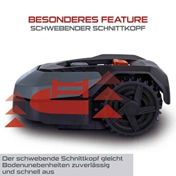 Practixx Mähroboter bis zu 600 qm² | 18cm Schnittbreite | 20-60 mm Schnitthöhe | Regensensor | Kantenmähen | Wireless | App-gesteuert | Digitale Anzeige | 35% Steigung | PX-RRM-600Wi Akku Rasenmäher - 6
