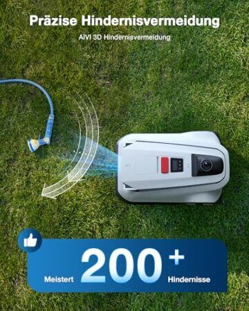 ECOVACS Goat A3000 LiDAR Mähroboter ohne Begrenzungskabel, 3000 m², Dual-LiDAR Navigation, 330 mm Schnittbreite, Rasenmäher Roboter, 45 min Schnellladung, 100W Schnitteistung, präzises Kantenmähen - 6