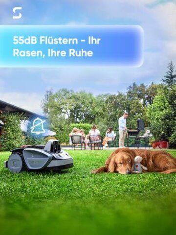 Sunseeker V3 Plus Mähroboter ohne Begrenzungskabel 1000 m², Vision AI Doppel-Auge, 42% Steigung, App-Steuerung, Rasenmäher mit EIN-klick-Mähen, silbergrau - 8