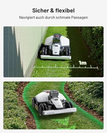 MAMMOTION LUBA mini AWD LiDAR Mähroboter ohne Begrenzungskabel Mit 3D LiDAR + Vision, Ohne RTK-Antenne, Automatische Kartierung, empf. für 1.500 m², 4G-Modul, bis zu 80 % Steigung - 6
