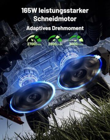 MAMMOTION LUBA 3 AWD 3000 Mähroboter ohne Begrenzungskabel für 3000㎡, 360° LiDAR+NetRTK+KI Vision Tri-Fusion-Positionierung, AWD für 80% Steigungen, Auto-Kartierung, bis zu 30 Zonen, 12Ah-AKKU - 8