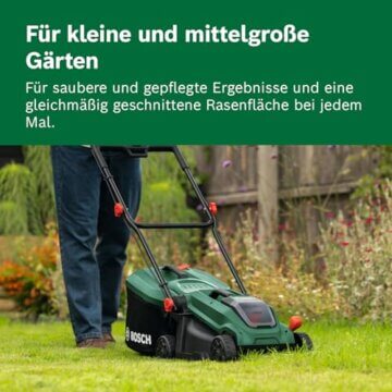Bosch Akku-Rasenmäher ROTAK18V-32 (Schnittbreite: 32 cm, Schnitthöhe: 25-65 mm, 35 l Stoff-Grasfangkorb, Mulchstopfen, ohne Akku) - 4