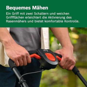 Bosch Akku-Rasenmäher ROTAK18V2-38 (Schnittbreite: 38 cm, Schnitthöhe: 30-75 mm, 40 l Stoff-Grasfangkorb, Mulchstopfen, inkl. 2 x 18V Akku und Ladegerät) - 5