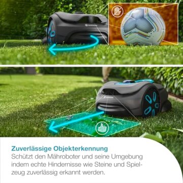 Gardena smart SILENO Sense 400 m² Mähroboter: Technologie ohne Begrenzungskabel, Mähen mit KI, Eingebaute Kamera (19941-20) - 5