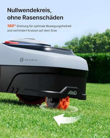 Segway Navimow i205 AWD (Neuer i105E) Mähroboter ohne Begrenzungskabel, Empf. 500 m², Allradantrieb für Steigungen bis zu 45%, EFLS NRTK + Vision, Automatisches Kartieren, Keine RTK-Antenne - 3