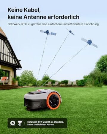 Segway Navimow i205 AWD (Neuer i105E) Mähroboter ohne Begrenzungskabel, Empf. 500 m², Allradantrieb für Steigungen bis zu 45%, EFLS NRTK + Vision, Automatisches Kartieren, Keine RTK-Antenne - 4