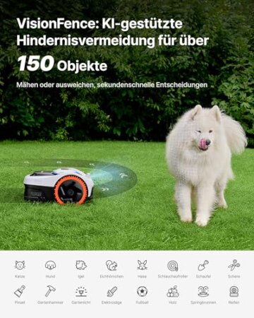 Segway Navimow i205 AWD (Neuer i105E) Mähroboter ohne Begrenzungskabel, Empf. 500 m², Allradantrieb für Steigungen bis zu 45%, EFLS NRTK + Vision, Automatisches Kartieren, Keine RTK-Antenne - 7