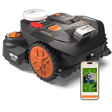 WORX Landroid Vision Cloud WR306E 2WD Mähroboter ohne Begrenzungskabel für 600 m² (KI-Hinderniserkennung, VSLAM+ RTK Cloud Navigation, Auto-Mapping, App-Steuerung, Cut-to-Zero) - 1