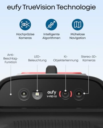 eufy C15 Mähroboter ohne Begrenzungskabel mit Garage, bis 500m², TrueVision, ohne RTK, Keine Signalprobleme, Auto-Kartierung, sicher für Igel, intelligente Navigation, präzises Randmähen - 3
