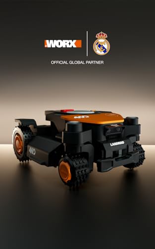 WORX Landroid Vision Cloud WR340E 4WD Mähroboter ohne Begrenzungskabel für 600 m² (KI-Hinderniserkennung, VSLAM+ RTK Cloud Navigation, 84% Steigung, Auto-Mapping, App-Steuerung) - 2