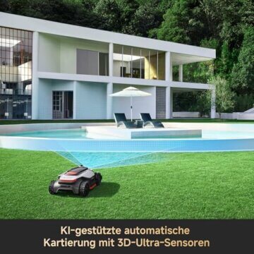 DREAME A3 AWD Pro 3500 Robot-Rasenmäher, für 3500 m², 4WD-Nabenmotoren, ohne RTK, 360° 3D-LiDAR & KI-Vision, Steigfähigkeit bis zu 80% (38,7°), EdgeMaster 2.0: ＜ 4 cm Kantenpräzision - 6